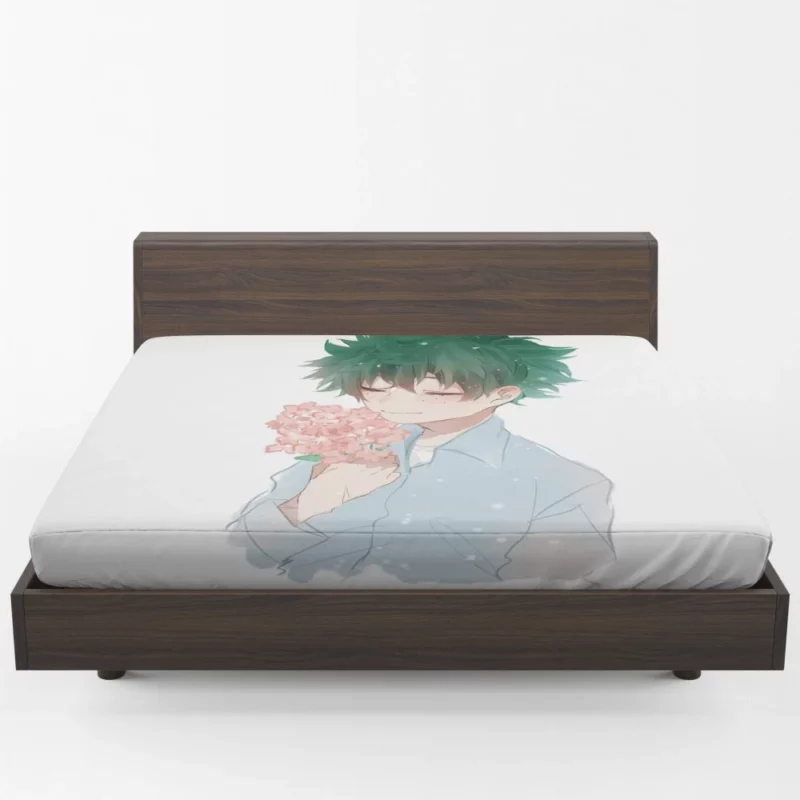 Izuku and Bakugou Rivalry Unleashed Anime Fitted Sheet 1