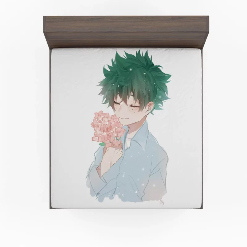 Izuku and Bakugou Rivalry Unleashed Anime Fitted Sheet