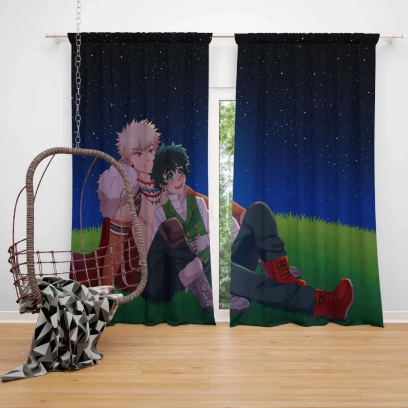 Izuku and Katsuki Dynamic Pair Anime Curtain