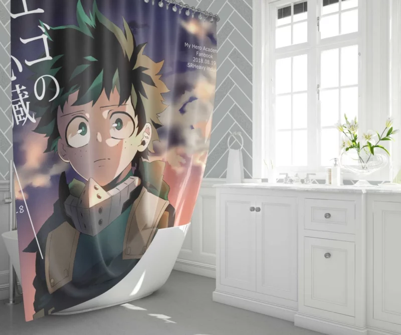 Izuku and Katsuki Eternal Rivals Anime Shower Curtain 1