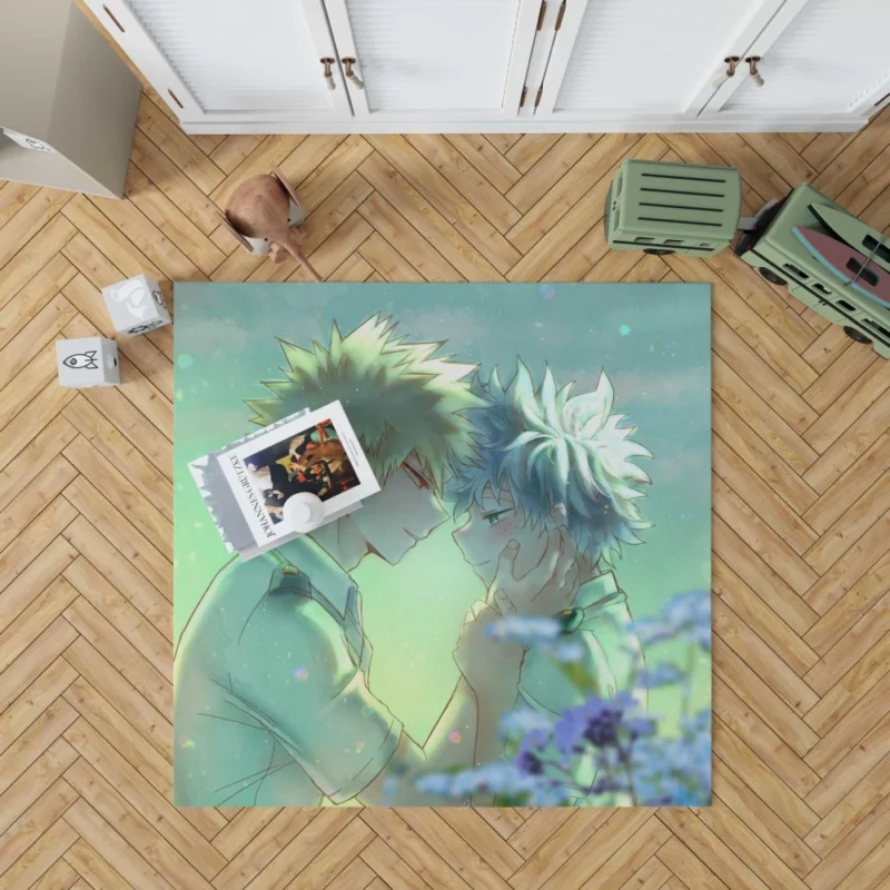 Izuku and Katsuki Explosive Rivalry Anime Rug