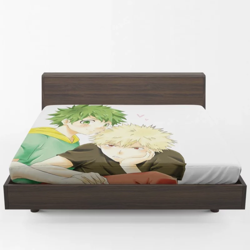 Izuku and Katsuki Unbreakable Bond Anime Fitted Sheet 1