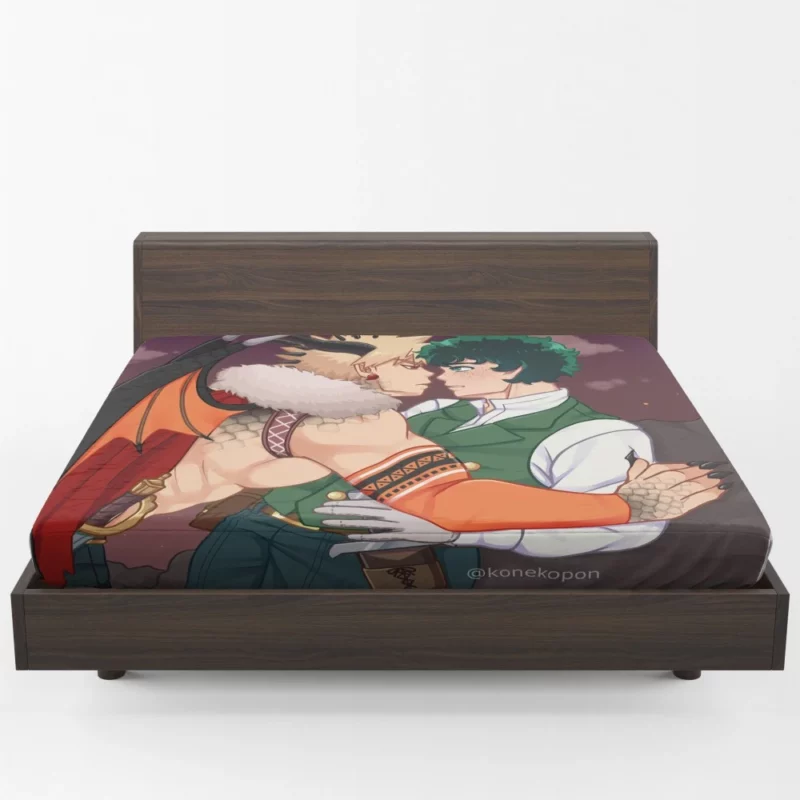 Izuku and Katsuki Unending Rivalry Anime Fitted Sheet 1