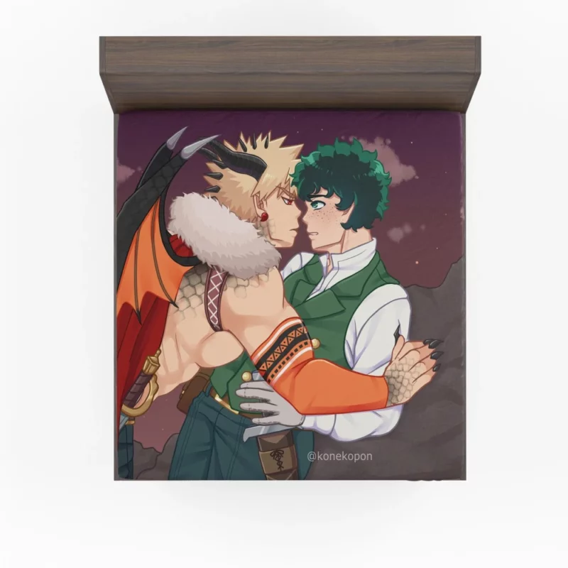 Izuku and Katsuki Unending Rivalry Anime Fitted Sheet