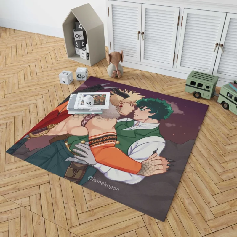 Izuku and Katsuki Unending Rivalry Anime Rug 1