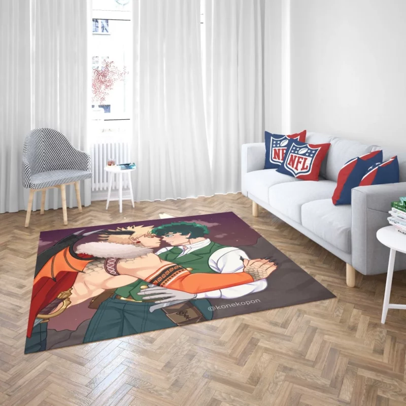 Izuku and Katsuki Unending Rivalry Anime Rug 2