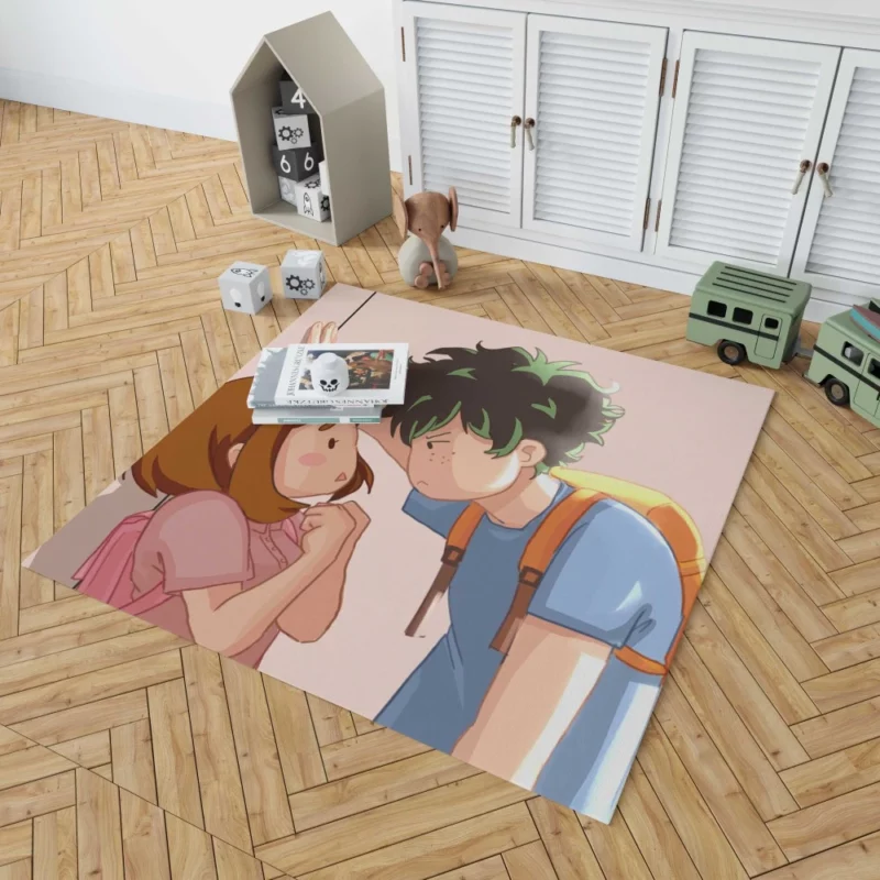 Izuku and Ochaco True Friendship Anime Rug 1