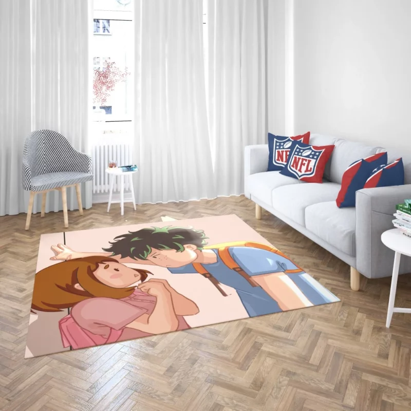 Izuku and Ochaco True Friendship Anime Rug 2