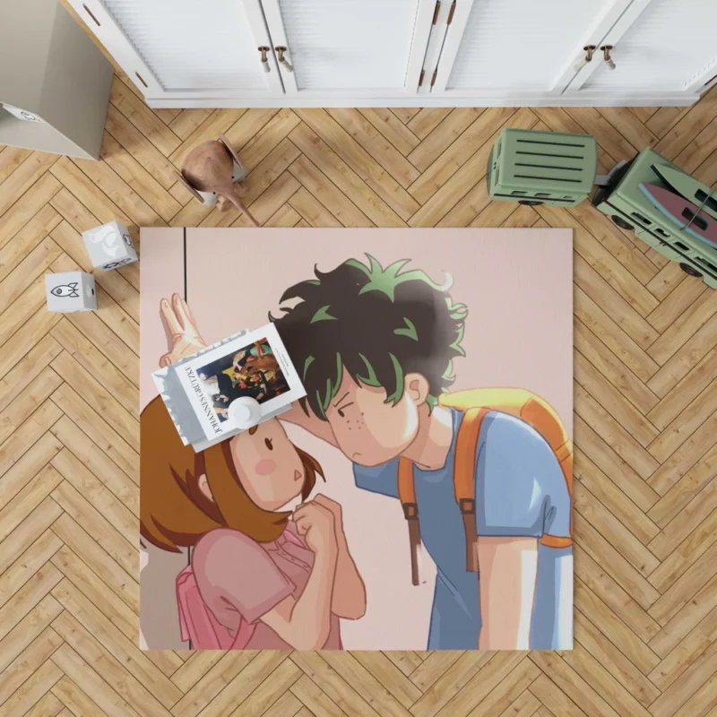 Izuku and Ochaco True Friendship Anime Rug