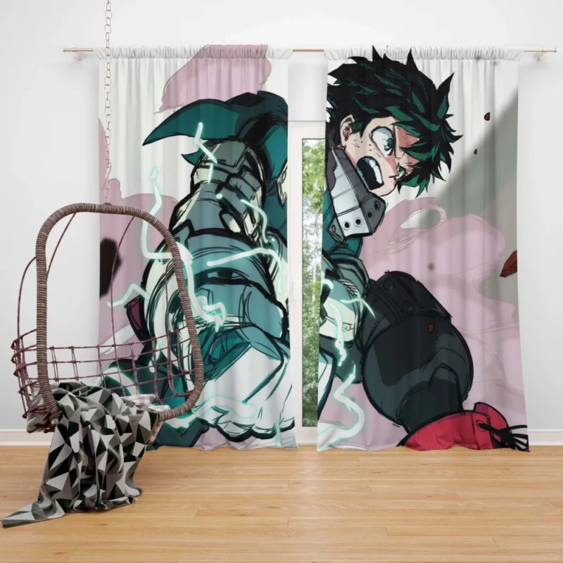 Izuku and Ochaco True Partners Anime Curtain