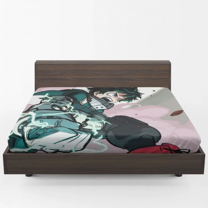 Izuku and Ochaco True Partners Anime Fitted Sheet 1