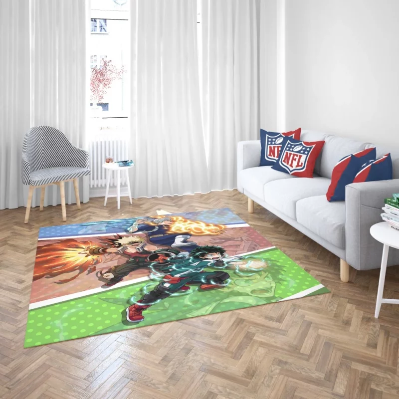 Izuku and Shoto Uniting Strengths Anime Rug 2