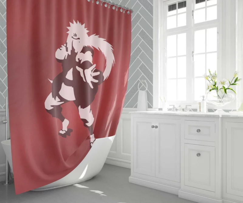 Jiraiya Flamboyant Look Anime Shower Curtain 1