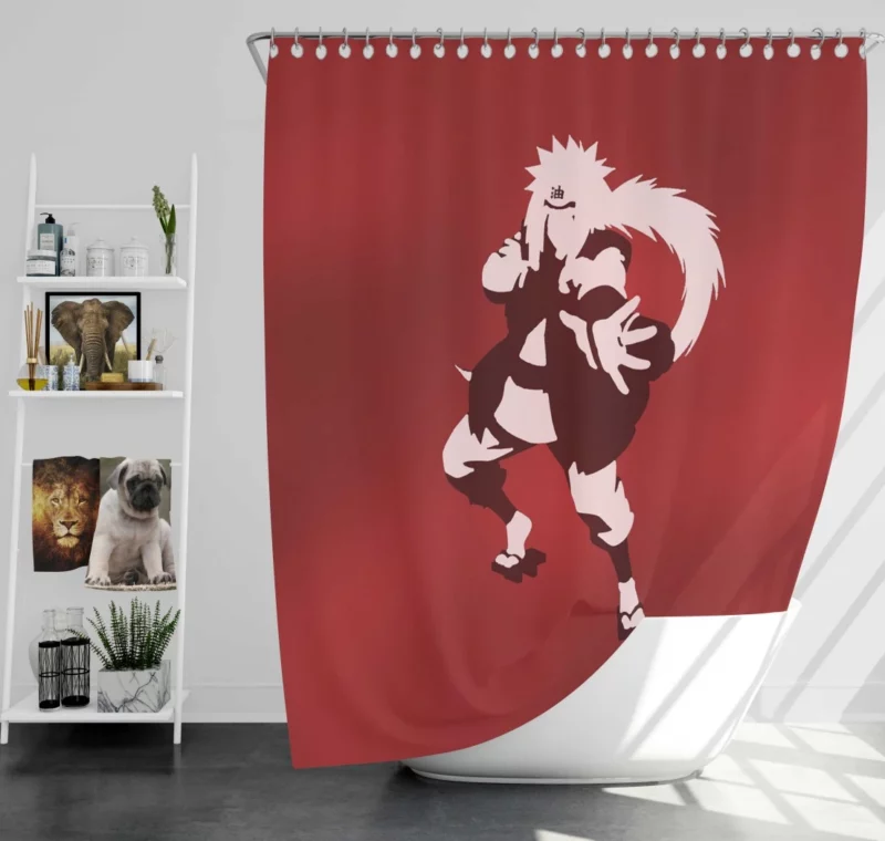 Jiraiya Flamboyant Look Anime Shower Curtain