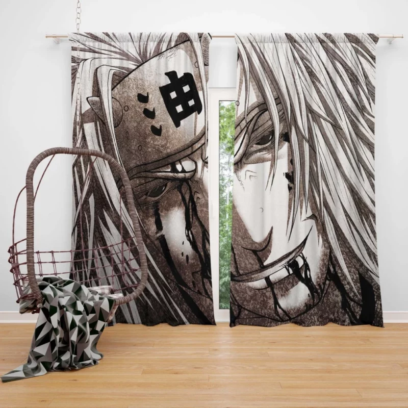 Jiraiya Legacy White-Haired Wound Anime Curtain