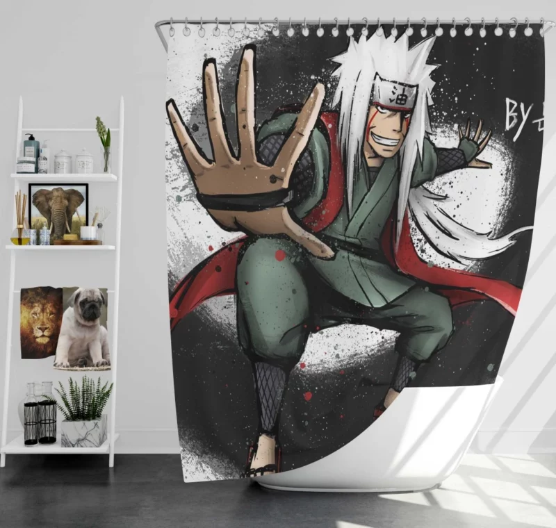 Jiraiya Master of Toad Summoning Anime Shower Curtain