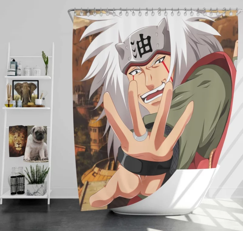 Jiraiya Teachings Naruto Mentor Anime Shower Curtain