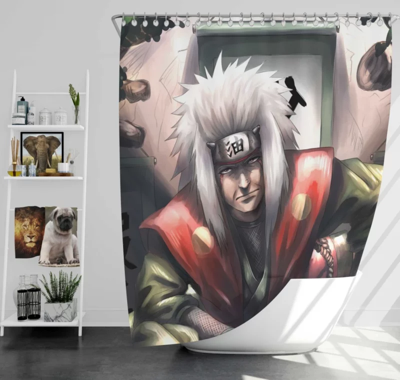 Jiraiya Toad Sage Adventures Anime Shower Curtain