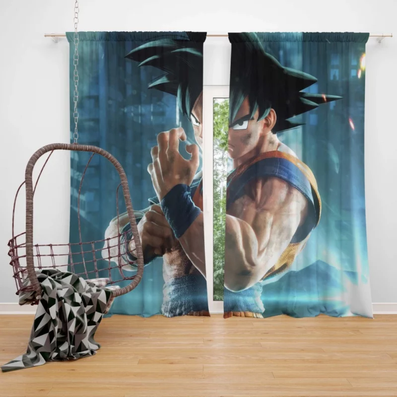 Joining the Fight Goku in Jump Force Anime Curtain