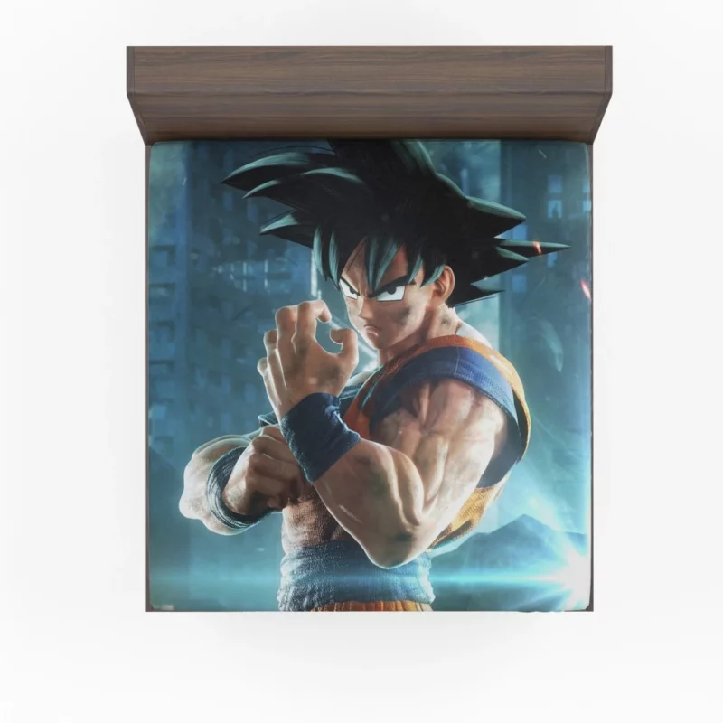 Joining the Fight Goku in Jump Force Anime Fitted Sheet