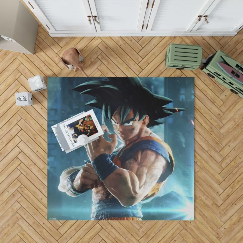 Joining the Fight Goku in Jump Force Anime Rug