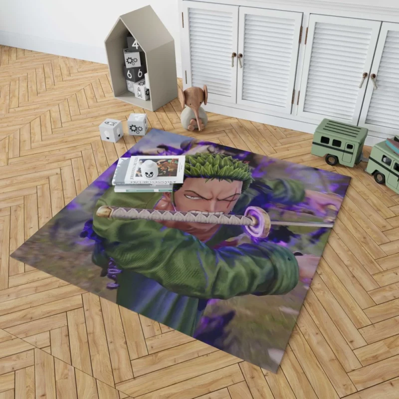 Jump Force Chronicles Zoro Might Anime Rug 1