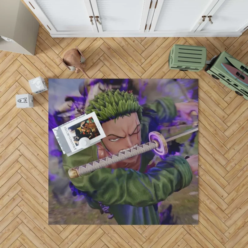 Jump Force Chronicles Zoro Might Anime Rug