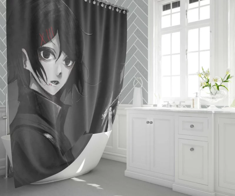 Juuzou Suzuya Ghoulish Pursuit Anime Shower Curtain 1