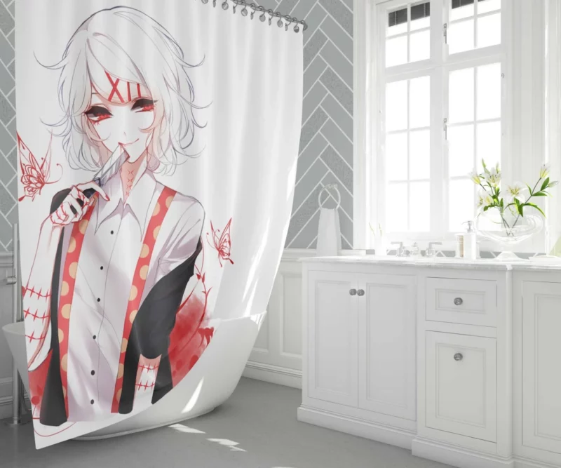 Juuzou Suzuya Quinque Wielder Anime Shower Curtain 1