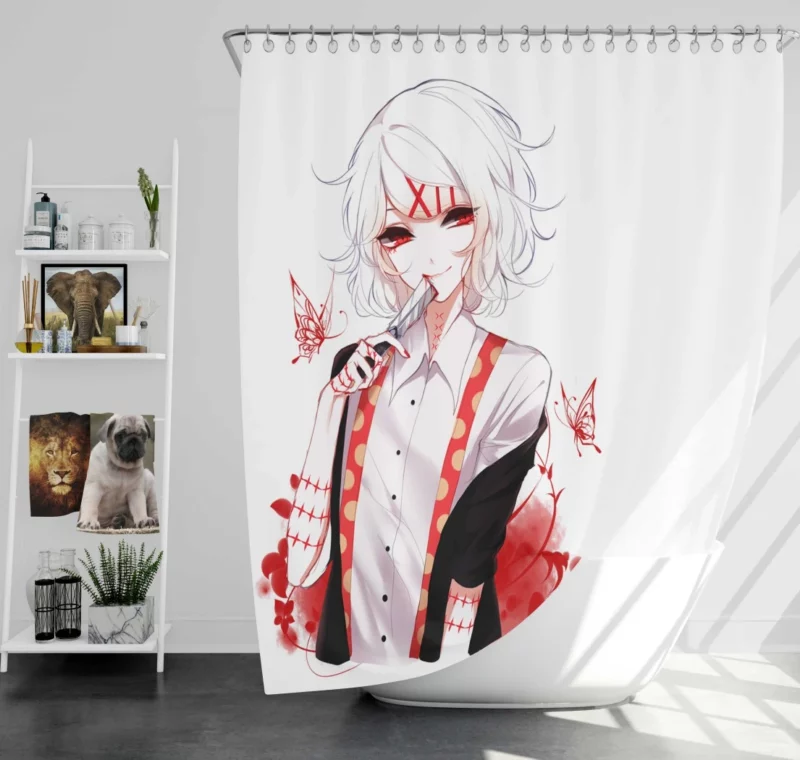 Juuzou Suzuya Quinque Wielder Anime Shower Curtain