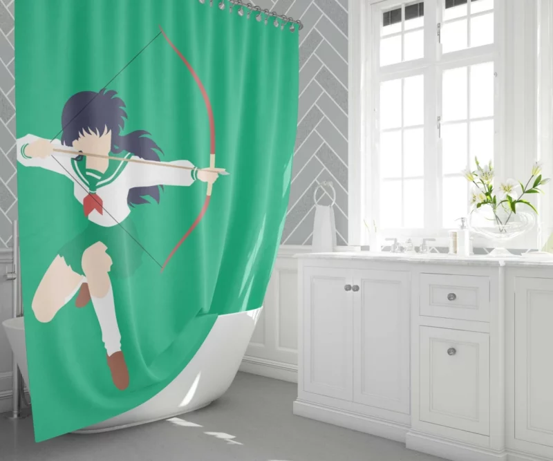 Kagome Higurashi Feudal Adventure Anime Shower Curtain 1