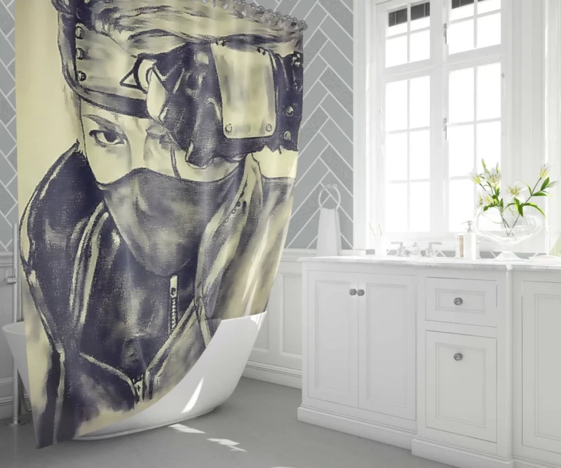 Kakashi Hatake Enduring Impact Anime Shower Curtain 1