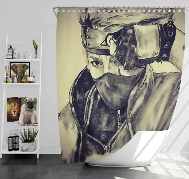 Kakashi Hatake Enduring Impact Anime Shower Curtain