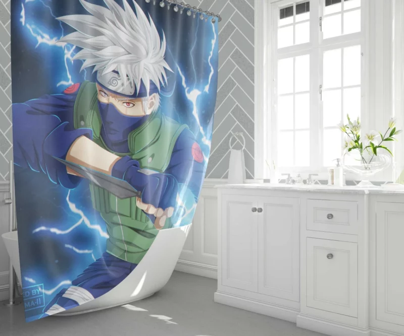 Kakashi Hatake Guiding Path Anime Shower Curtain 1