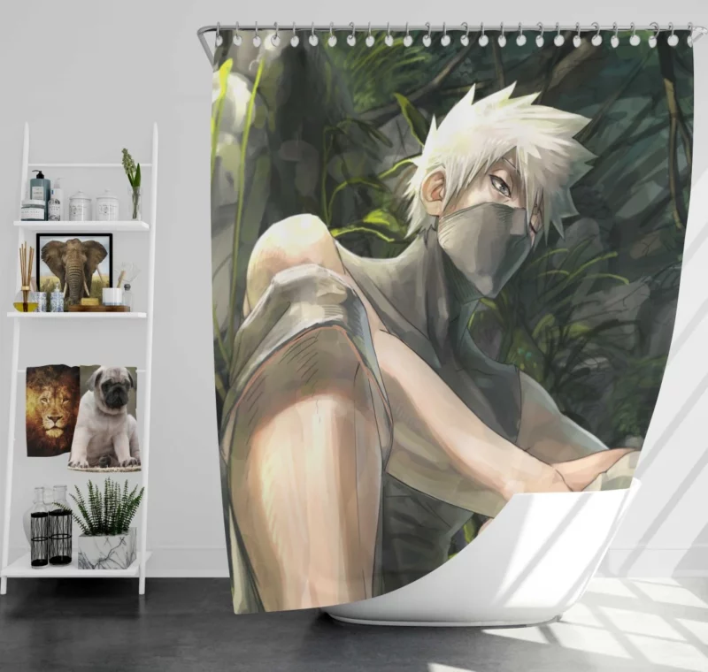 Kakashi Hatake Heroic Exploits Anime Shower Curtain