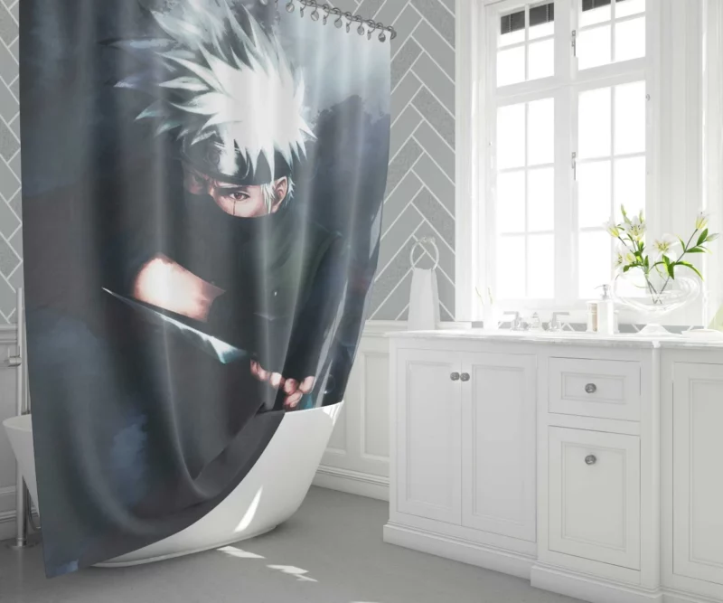 Kakashi Hatake Sharingan Guardian Anime Shower Curtain 1