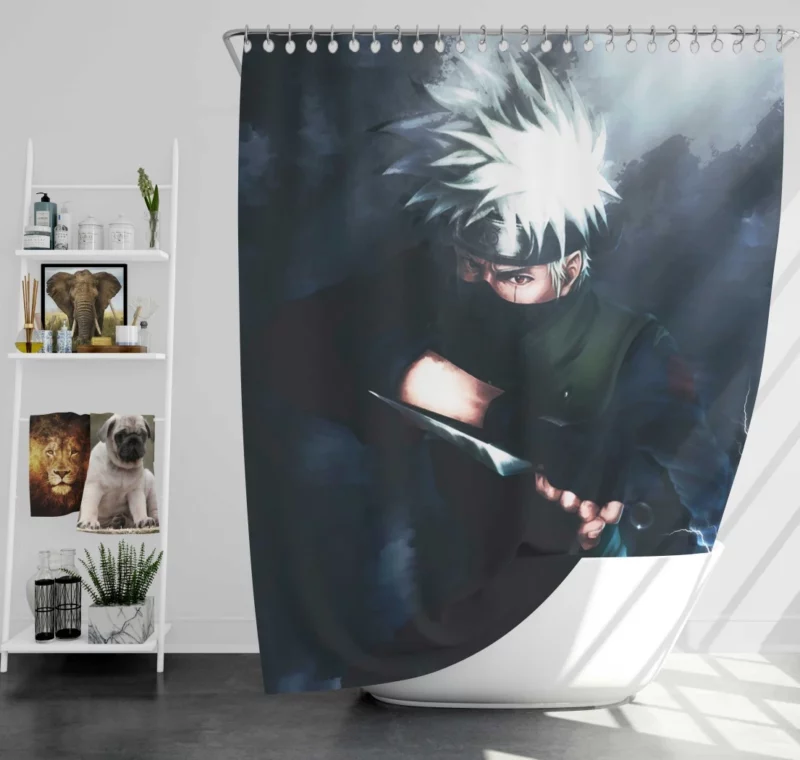 Kakashi Hatake Sharingan Guardian Anime Shower Curtain