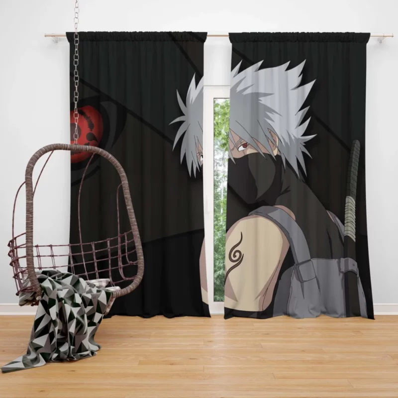 Kakashi Hatake Sharingan Power Anime Curtain