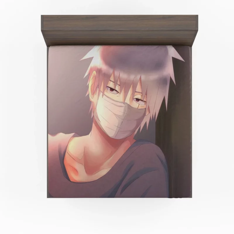 Kakashi Hatake Unveiled Truth Anime Fitted Sheet