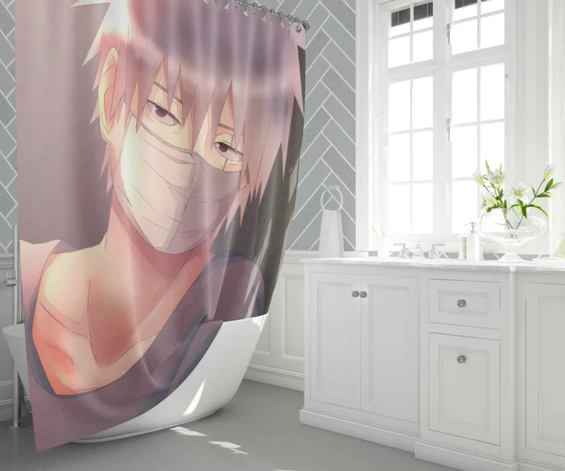 Kakashi Hatake Unveiled Truth Anime Shower Curtain 1