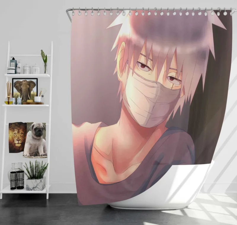 Kakashi Hatake Unveiled Truth Anime Shower Curtain