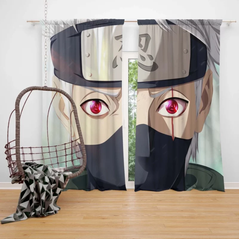 Kakashi Hatake White-Haired Warrior Anime Curtain