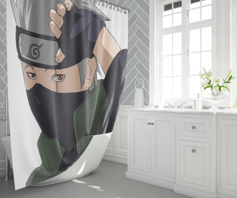 Kakashi Sensei Hand-Drawn Lessons Anime Shower Curtain 1