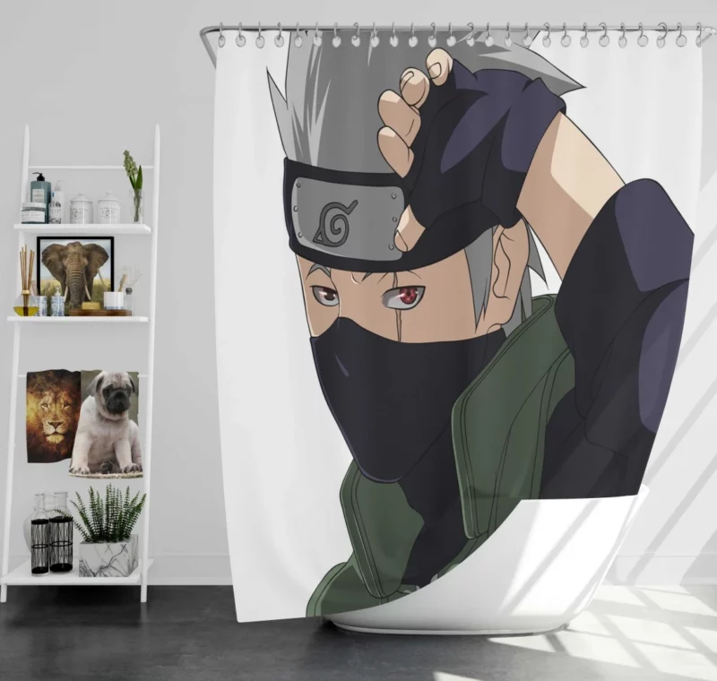 Kakashi Sensei Hand-Drawn Lessons Anime Shower Curtain