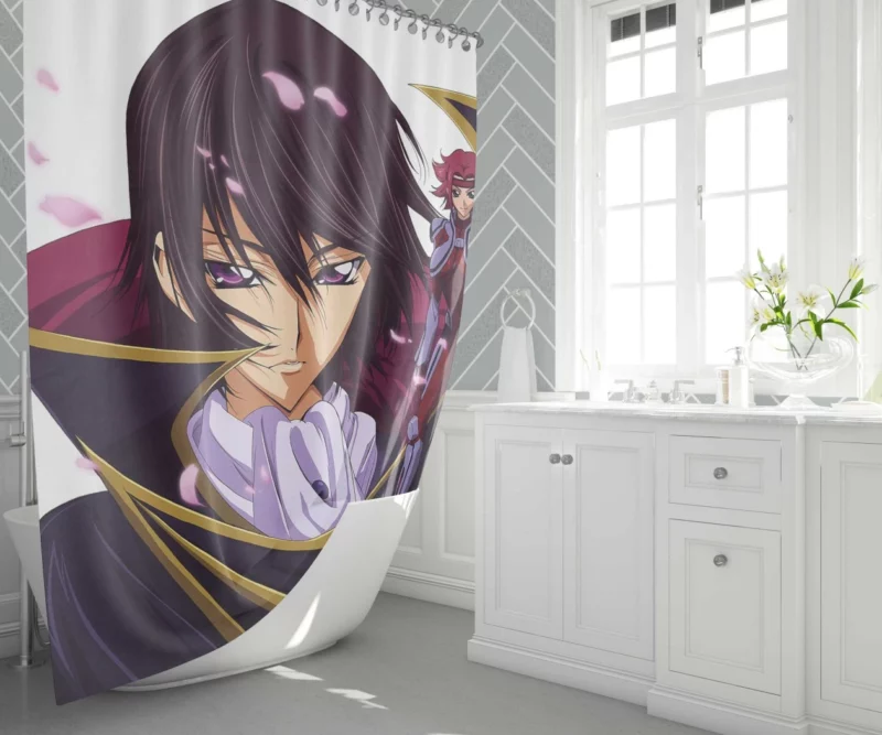 Kallen & Lelouch Tale Anime Shower Curtain 1