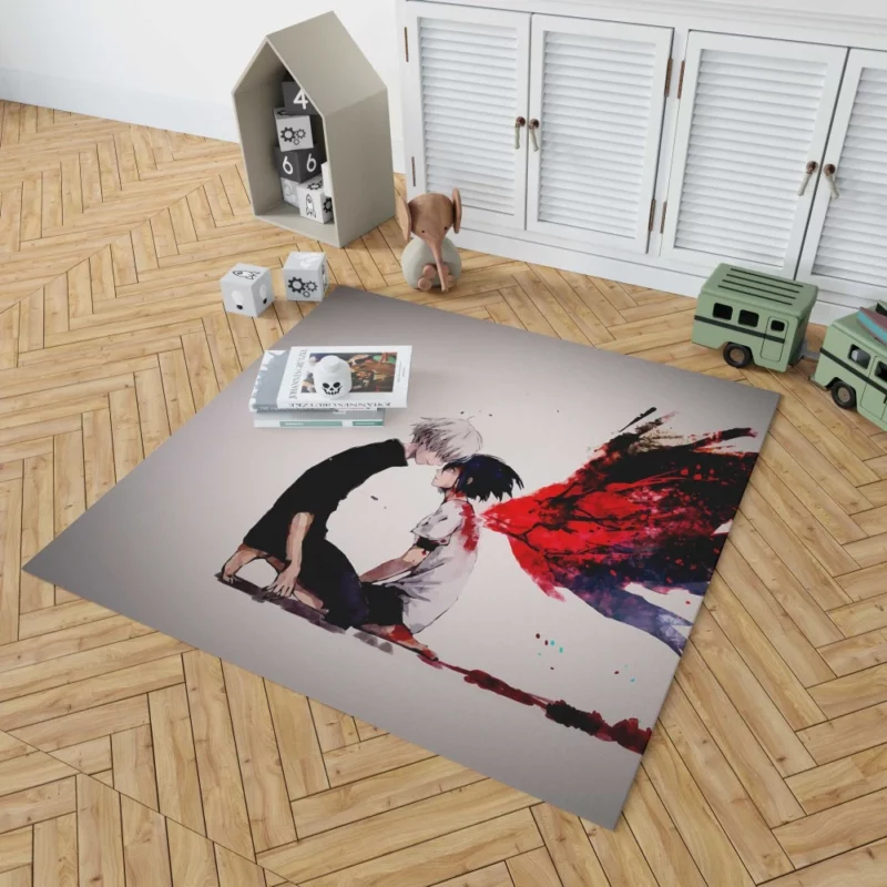 Kaneki and Touka Ghoulish Love Anime Rug 1