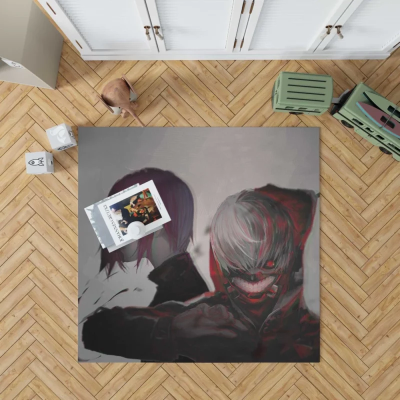 Kaneki and Touka Love Triumph Anime Rug