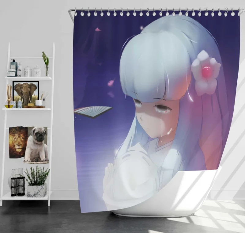 Kanna Enigmatic Demon Princess Anime Shower Curtain