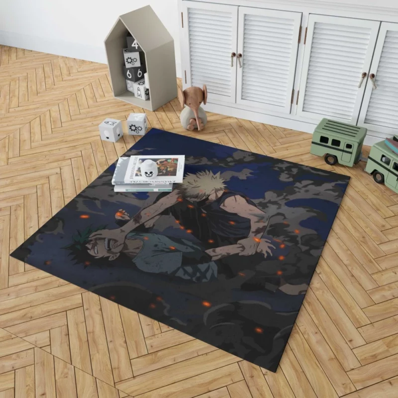 Katsuki Bakugou and Izuku Midoriya Dynamics Anime Rug 1