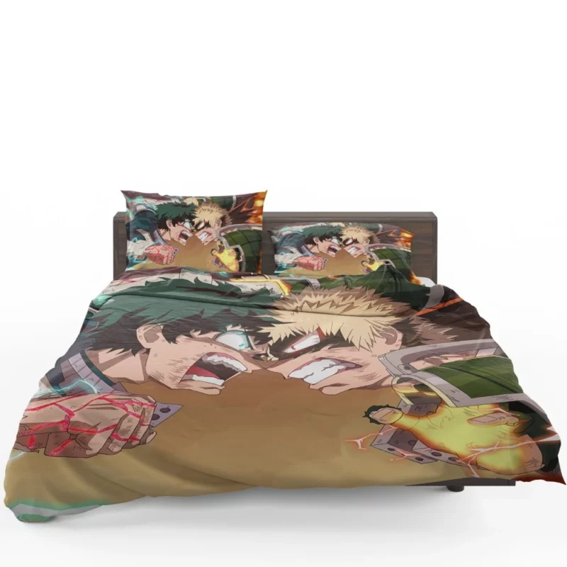 Katsuki Bakugou and Izuku Midoriya Rivalry Anime Bedding Set